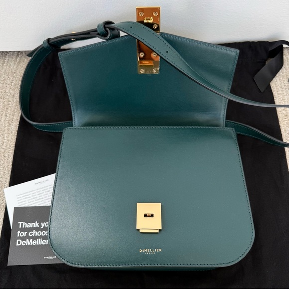 DeMellier AUTHENTIC! MEDIUM SIZE, NOT SMALL! Forest Green Crossbody/Shoulder Bag - Picture 6 of 16